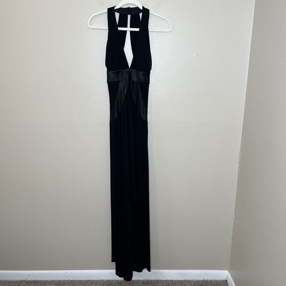 Women's Y2K Black Dress Satin Long Withcy Vampy Whimsigoth Goth Event Wedding S - Picture 2 of 10